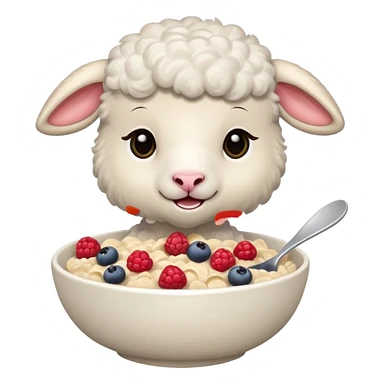 Lamb with oatmeal and berries sticker