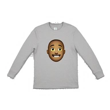 Melange gray long-sleeve t-shirt sticker