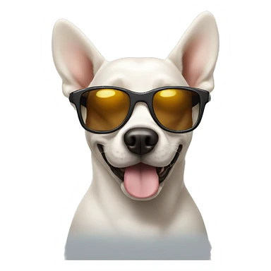 Dog wearing sun glasses sticker