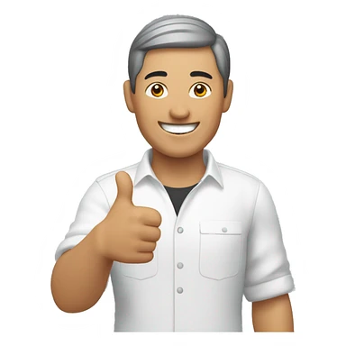 Smiling Kyrgyz man showing thumbs up  sticker