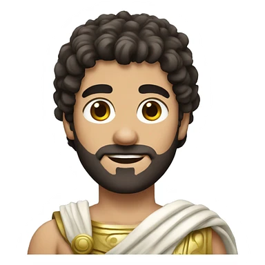  Greek guy toga dark hair sticker