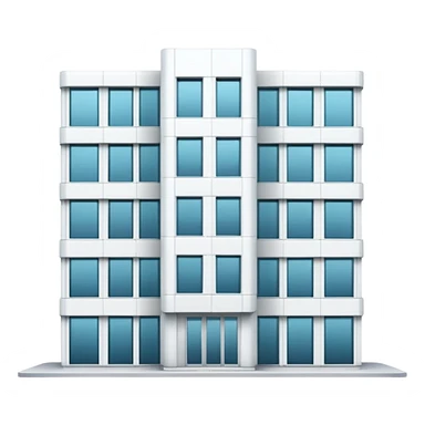 apartment building white sticker