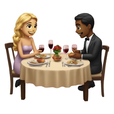 romantic dinner sticker