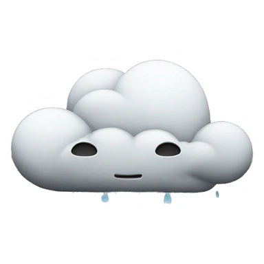 cloud with black rain sticker
