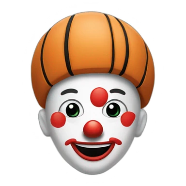 Un clown qui fais du basket  sticker
