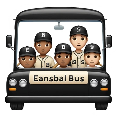 autobus de equipo llevando a egnte de basebal  y un chofer sticker