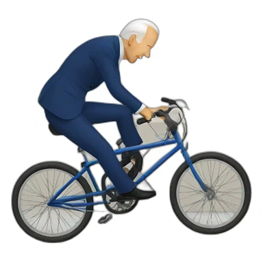 biden bike fall sticker