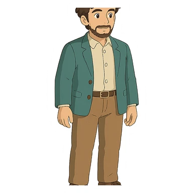 ghibli style man sticker