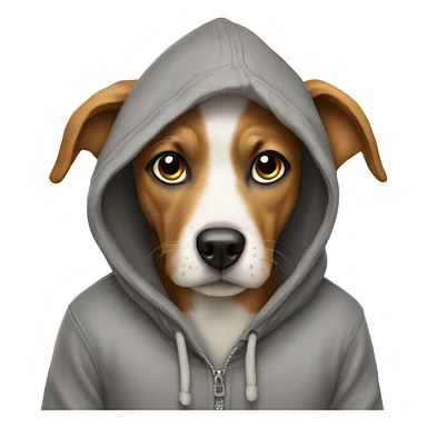 Doggie in hoodie  sticker