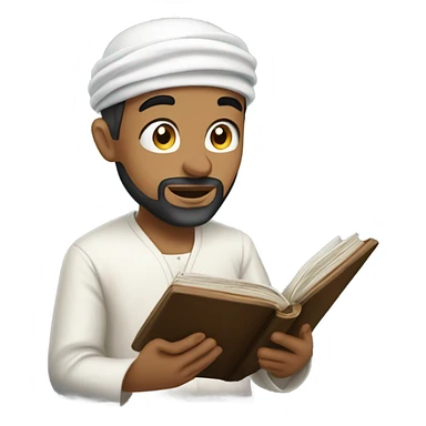 Muslim guy reading bible sticker