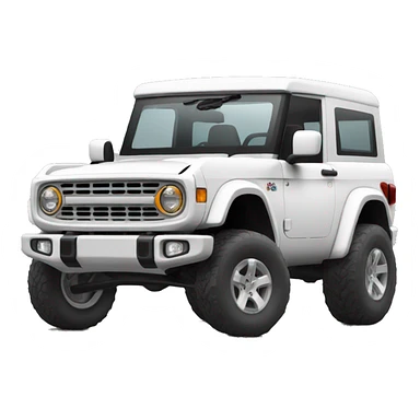White 2023 bronco  sticker