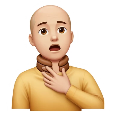 someone choking their neck sticker