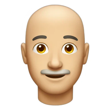 shiny bald man sticker