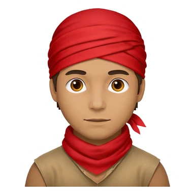 man with wearing red bandana sticker