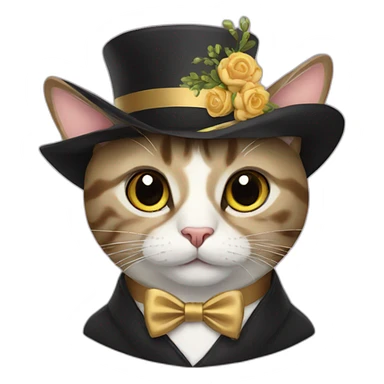 Fancy cat sticker