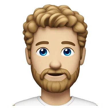handsome white man with blue eyes, beard, fluffy light brown hair sticker