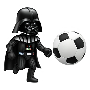 Darth Vader plays football sticker