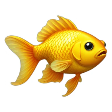 Golden fish sticker