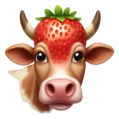 strawberry cow sticker