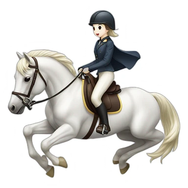 white-hourse-with-jumping-compelition-rider—japanese-girl sticker