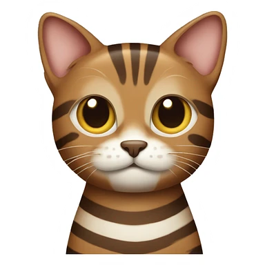 Brown striped cat sticker