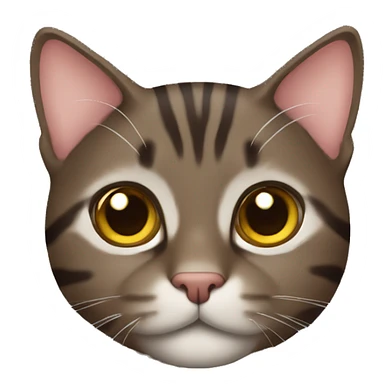 dark brown tabby cat  sticker