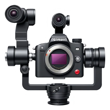 a mirrorless camera on a gimbal sticker