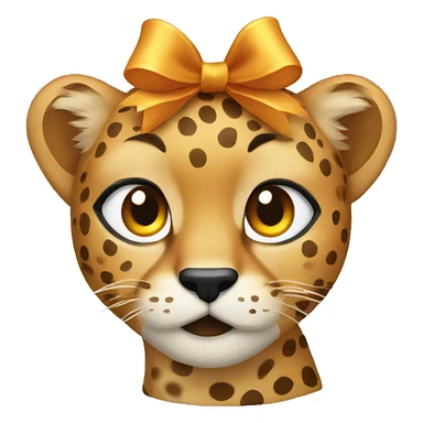 Cheetah bow sticker