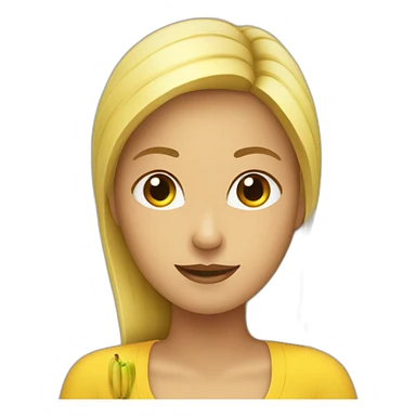 Femme x qui tient une banane sticker