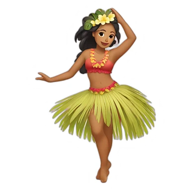 tahitian dance girl sticker