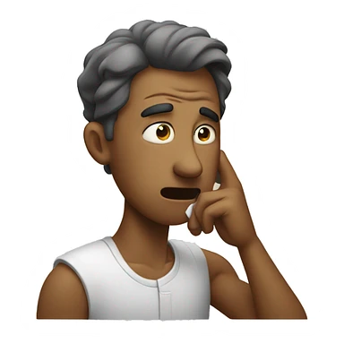 a man crying doing Calculus  sticker