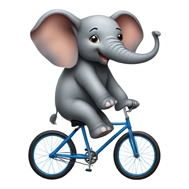 Elephant on unicycle  sticker