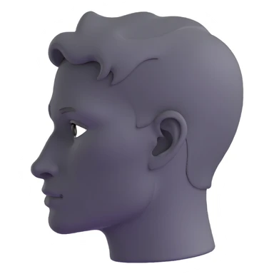 gray human profile side view of face sticker