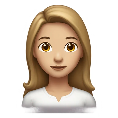 a girl with lightbrown hair up to her shoulders with brown eyes sticker