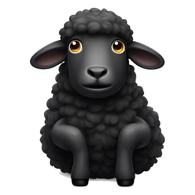 A tired black sheep sticker