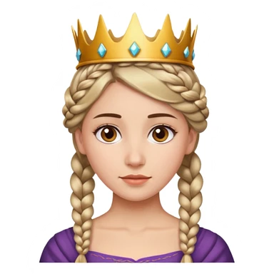 Woman with crown braid sticker
