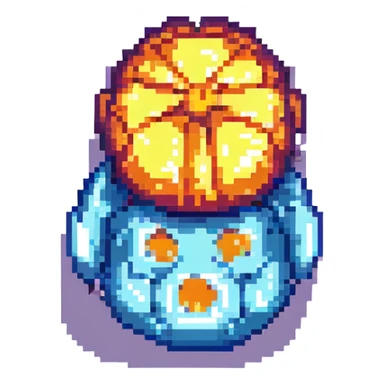 shocking, stylized pixel art style, bold colors sticker