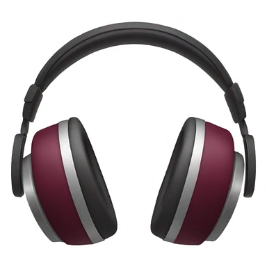 Headphones with burgundy bows  sticker