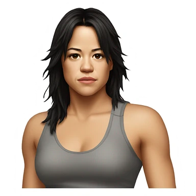 michelle rodriguez serious wearing tank top sticker
