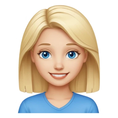 Aesthetic blonde Beautiful girl Cool smile sticker