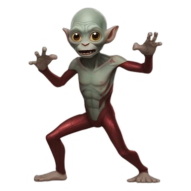 Gollum dancing as Iron man sticker