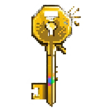 Elite member access key with aura effect and special markings sticker