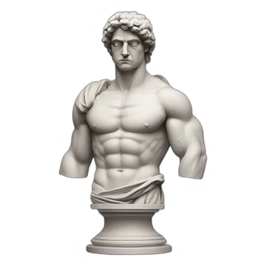 Greek statue with muscles sticker