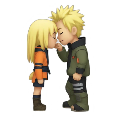 Naruto kissing the rock sticker