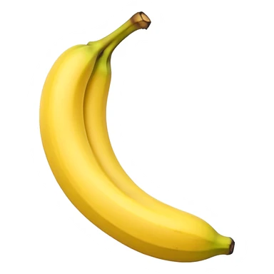 Make a banana emoji exactly like the reference image, in iOS emoji style. sticker