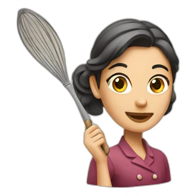 woman holding whisk sticker