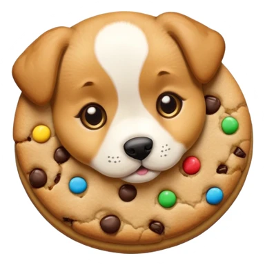 Puppy cookie sticker