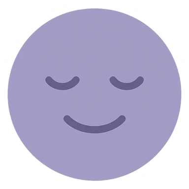 A dull purple a reassured face sticker