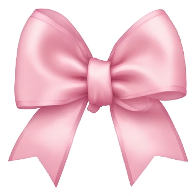 light pink ribbon bow sticker