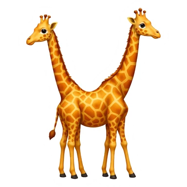 orange furry giraffe sticker